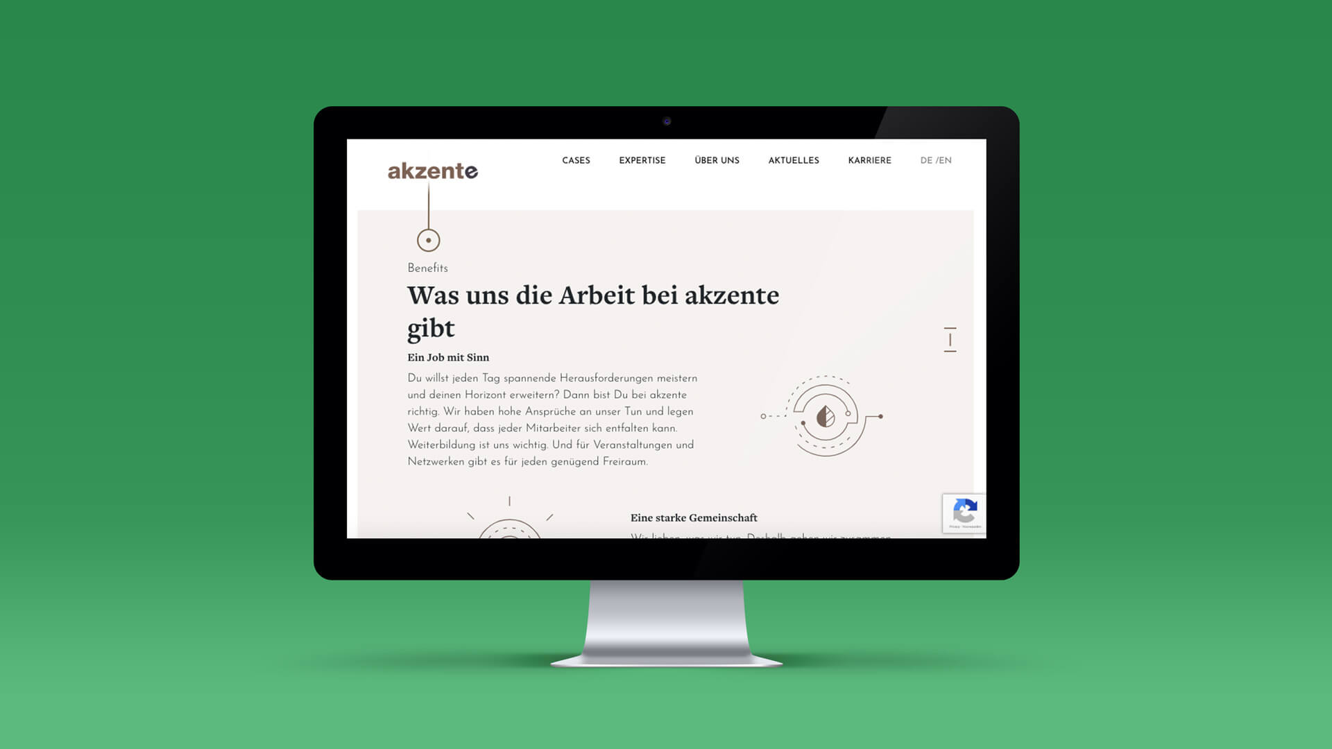Mockup of the Career Page for akzente