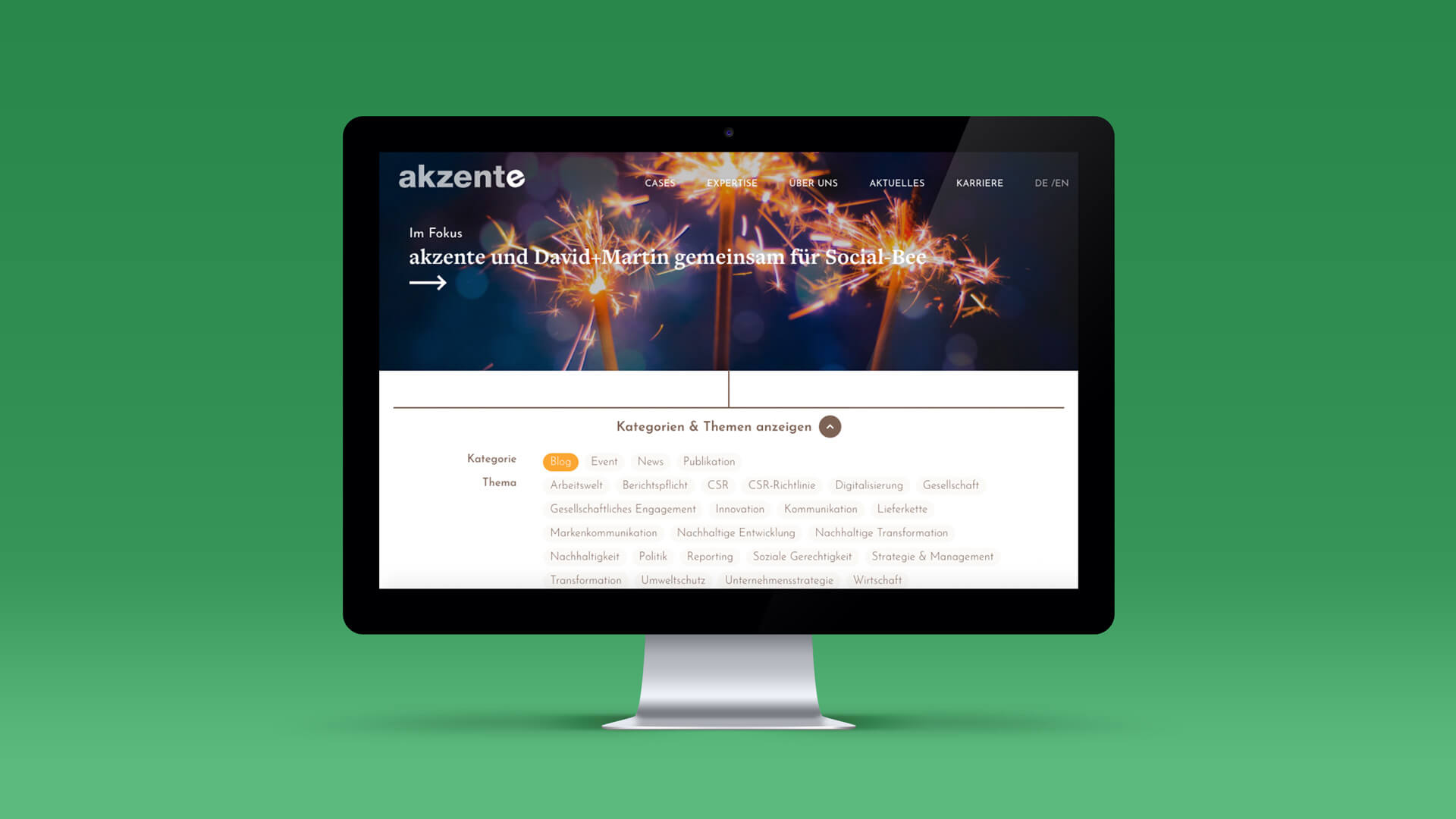 Mockup of the Blog Page for akzente