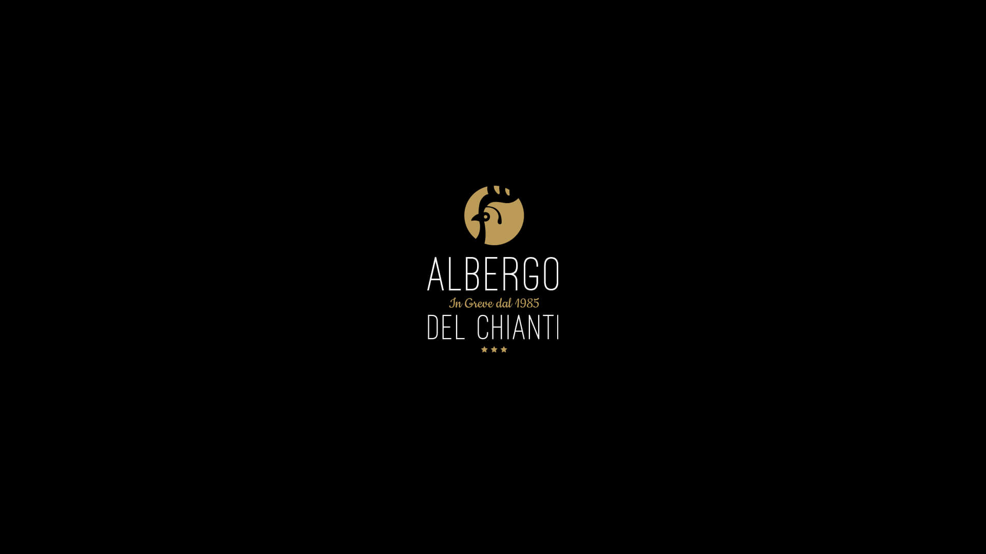 Albergo del Chianti Logo on a black Background