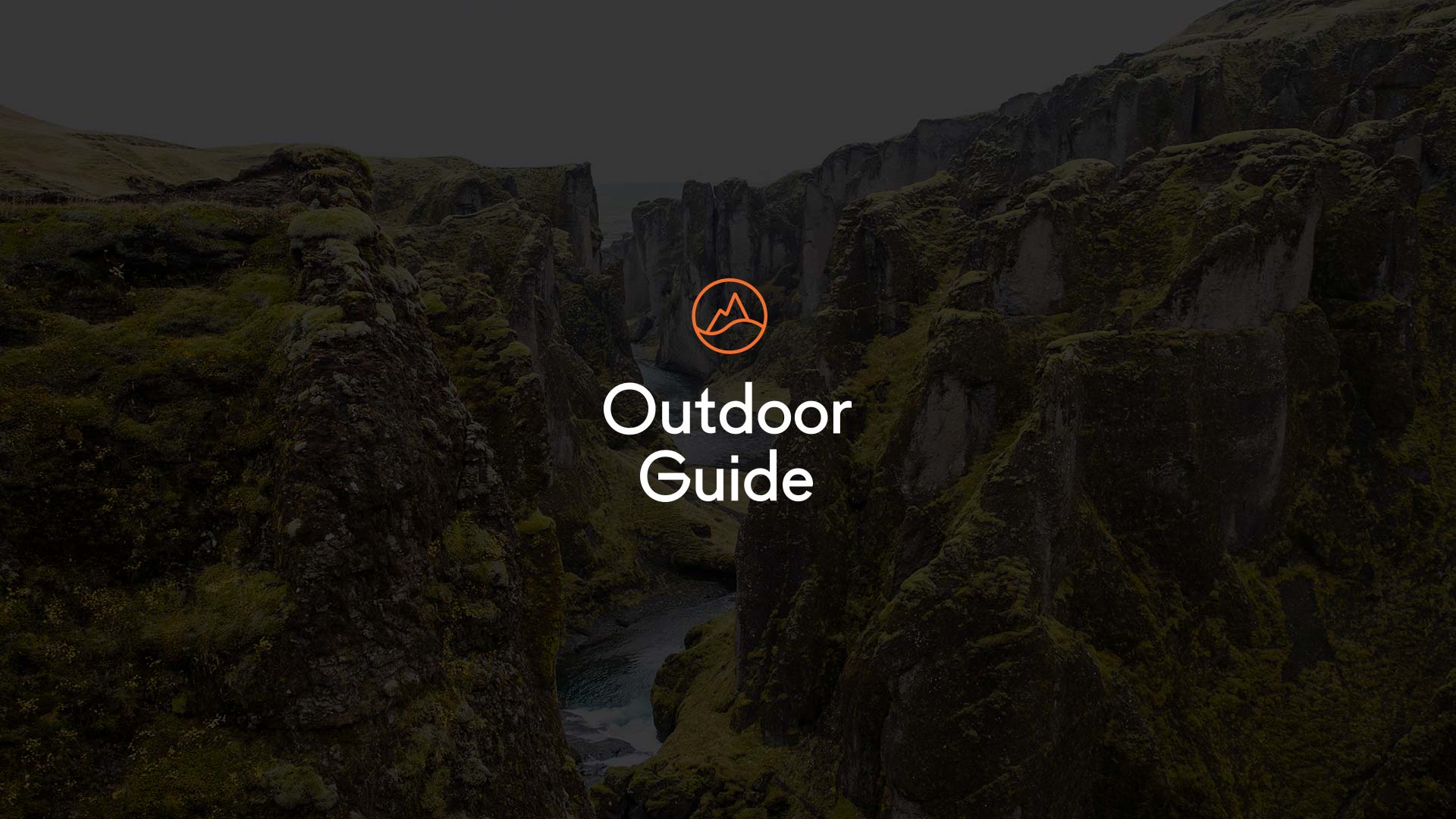 Outdoor Guide Logo on an Image of a Canyon