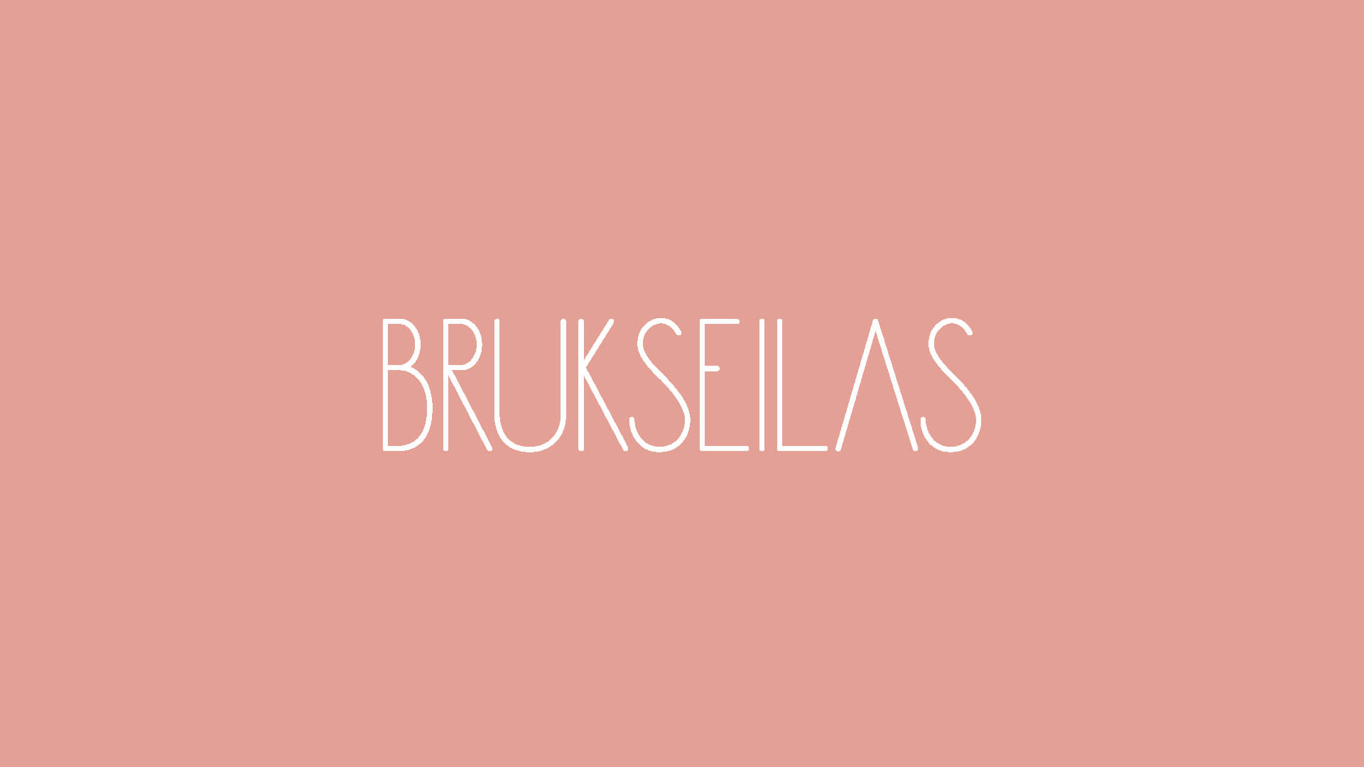 White Brukseilas Logo on a pink Background