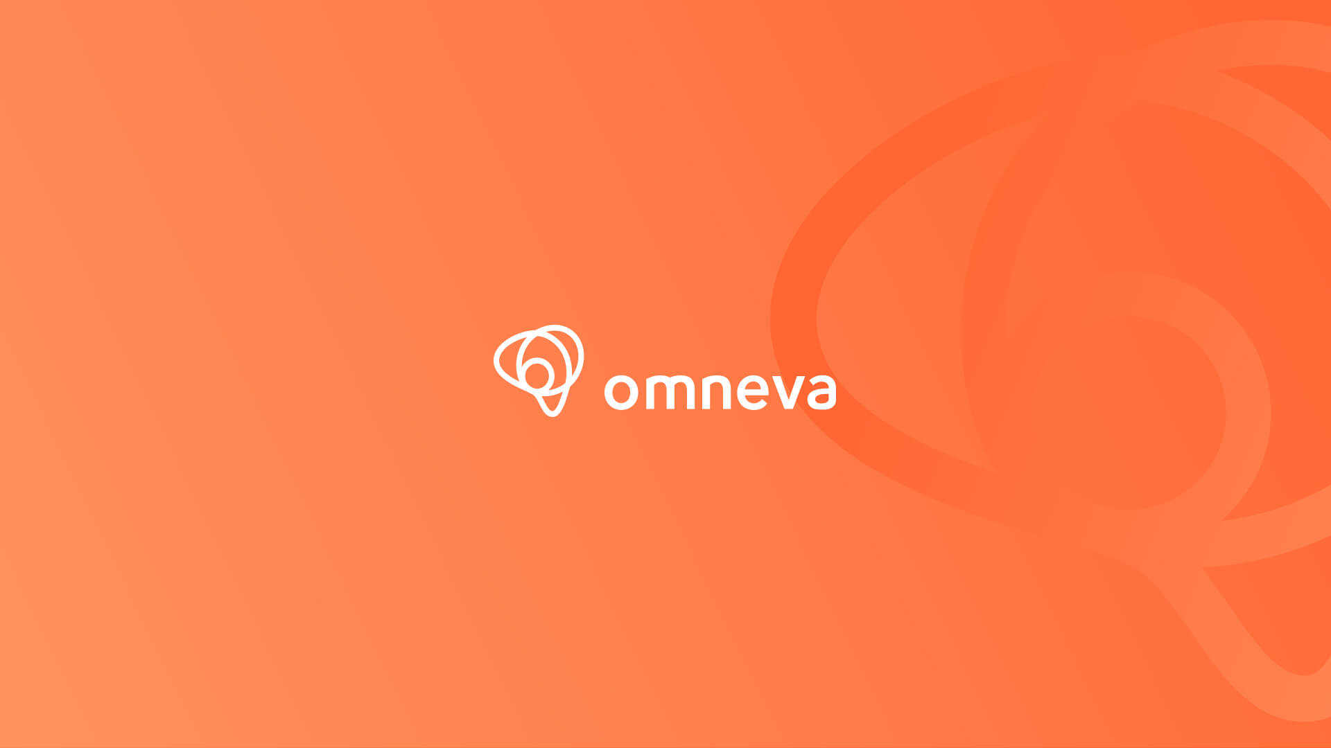 Omneva Logo on an orange Background